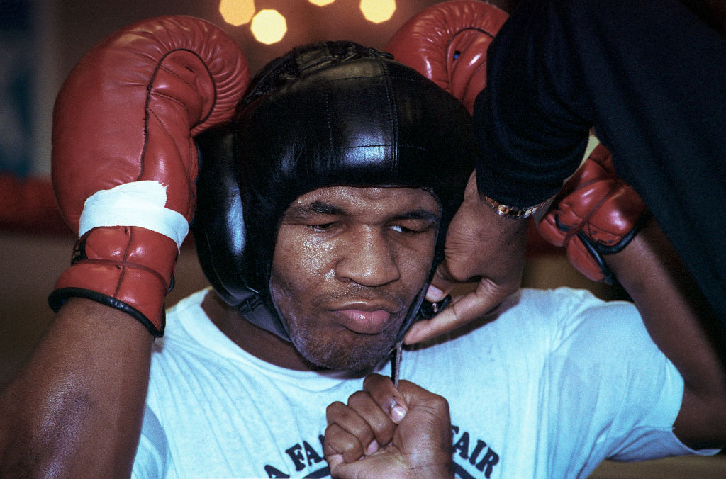 Boxer Mike Tyson in Atlantic City 1990