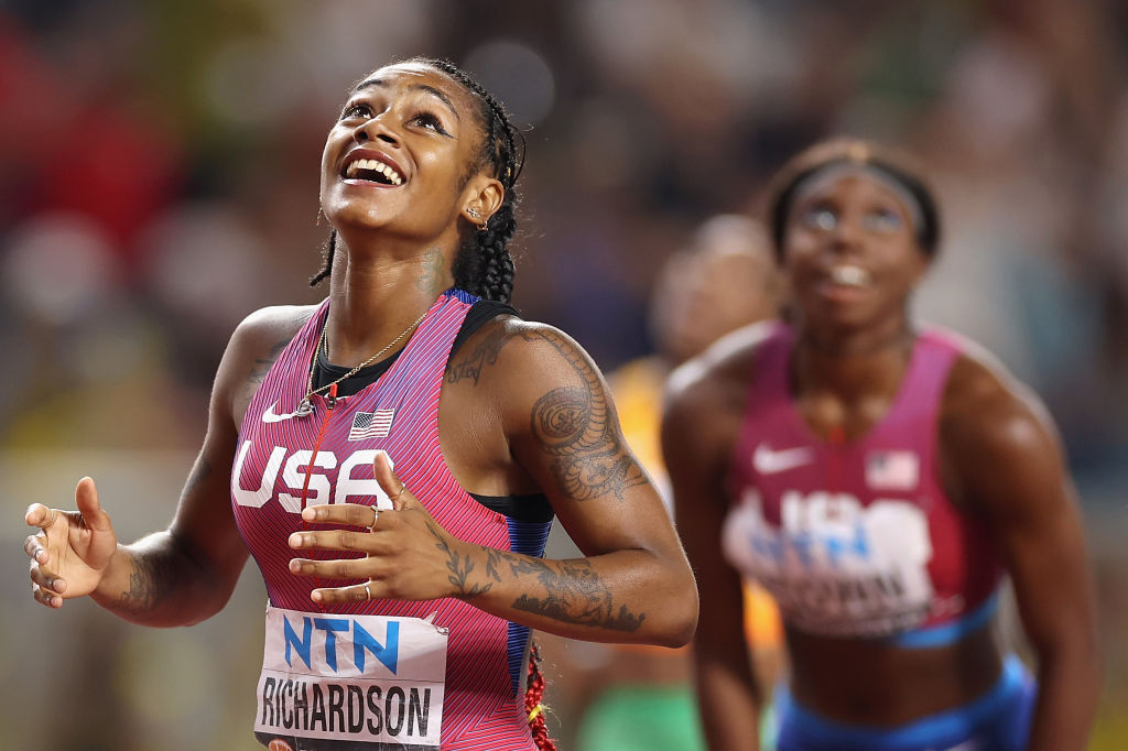 Sha'Carri Richardson, wig, hair, style, natural, Diamond League Final, X, 
