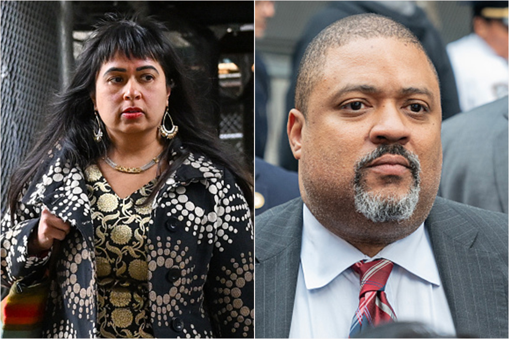 Defense attorney Priya Chaudhry and Manhattan District Attorney Alvin Bragg
