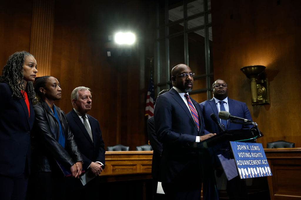 Senate Democrats Hold A Press Conference On The John R. Lewis Voting Rights Advancement Act