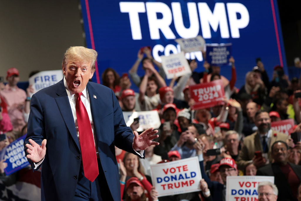 Donald Trump Campaigns Holds Campaign Rally In Richmond, Virginia