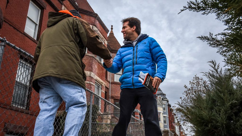 Jack Burkman, the lobbyist who has put a sizable donation to solve the murder of Seth Rich, canvasses the neighborhood of the murder in Washington, DC.