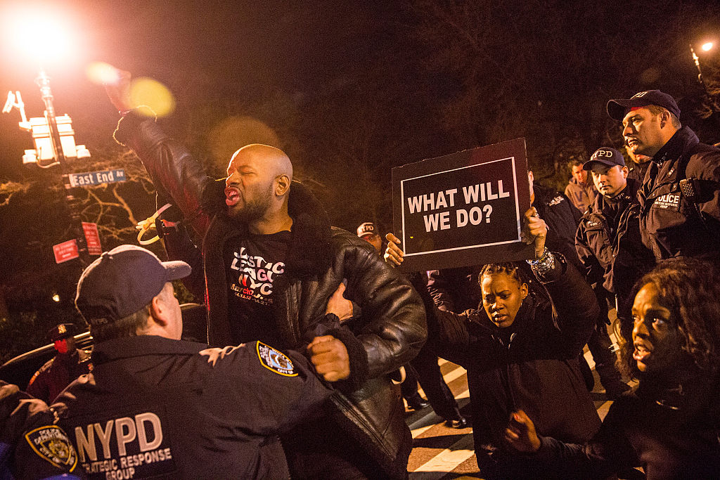 Demonstrators Protest On One-Year Anniversary Of Eric Garner's Death In NYC