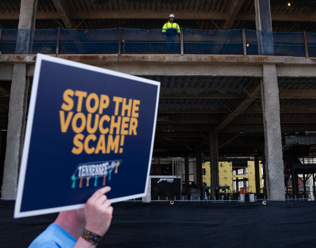 Tennessee Educators Gather In Nashville To Protest Proposed School Voucher Legislation
