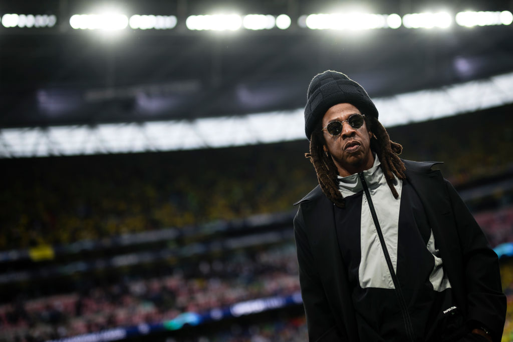 The American rapper Jay-Z (Shawn Corey Carter) looks on...