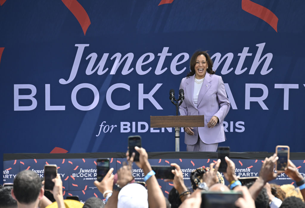 US Vice President Kamala Harris joins a Juneteenth celebration in Atlanta