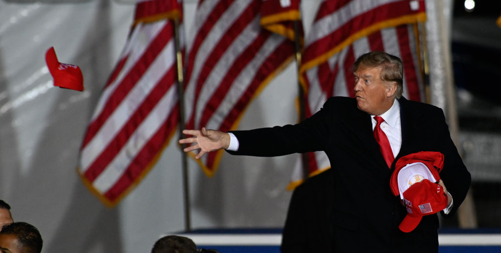 Donald Trump holds rally in Commerce