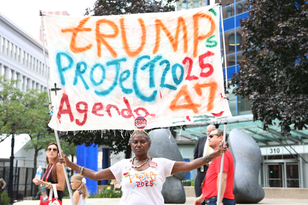 Protests outside of Republican National Convention in Wisconsin