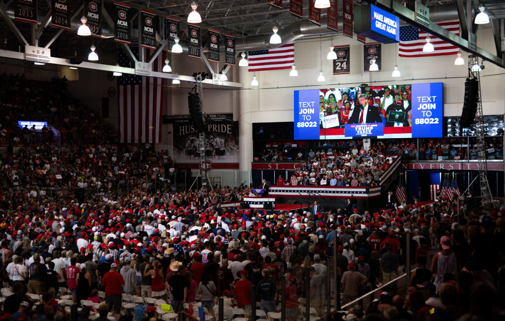 Former President Trump And VP Nominee Sen. JD Vance Hold Rally In St. Cloud, Minnesota