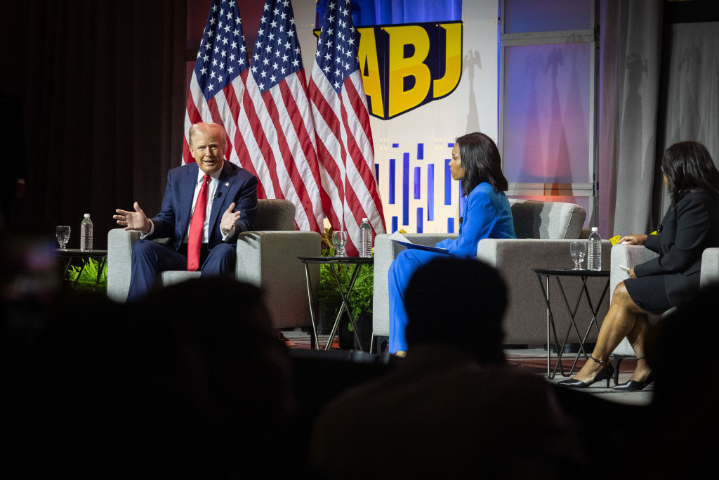Trump visits the National Association of Black Journalists (NABJ) convention...