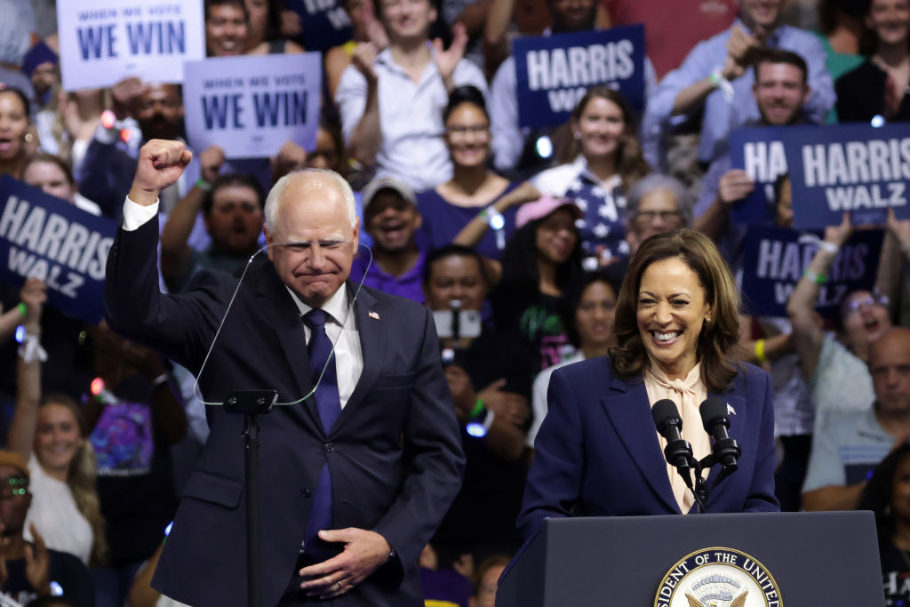 Kamala Harris And Running Mate Tim Walz Make First Appearance Together In Philadelphia