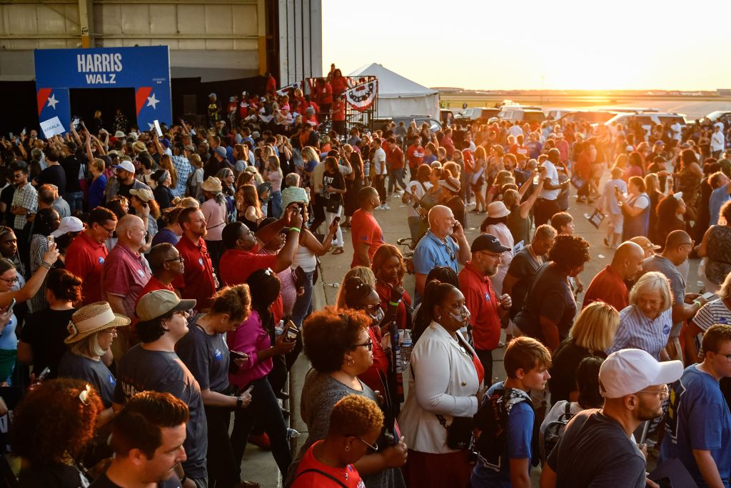 US Vice President Kamala Harris and Governor Tim Walz presidential campaign rally in Michigan