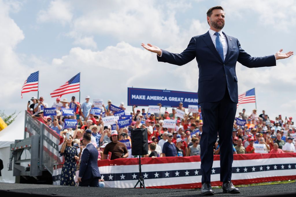 BIG RAPIDS, MI, AUGUST 27: Vice Presidential nominee Senator