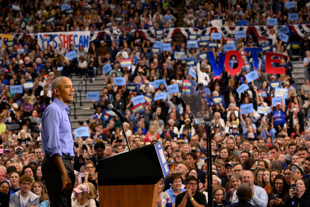 Former President Obama Campaigns For Kamala Harris In Pittsburgh