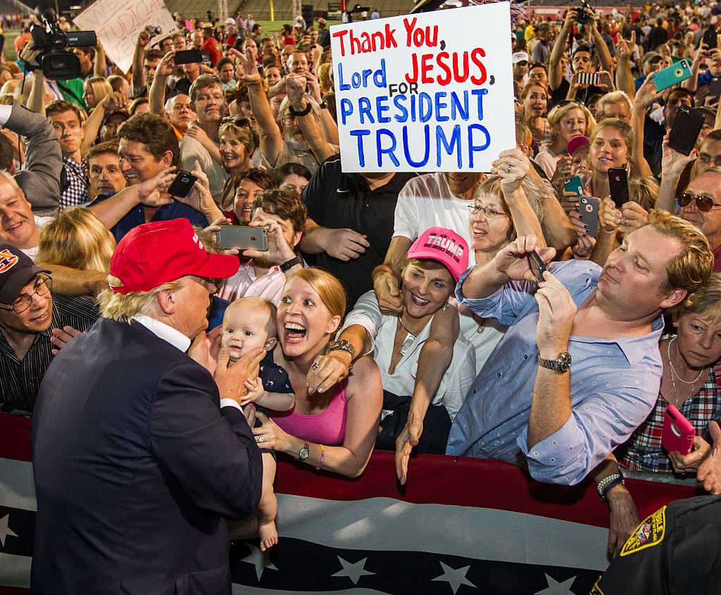Donald Trump Holds Campaign Rally In Mobile, Alabama