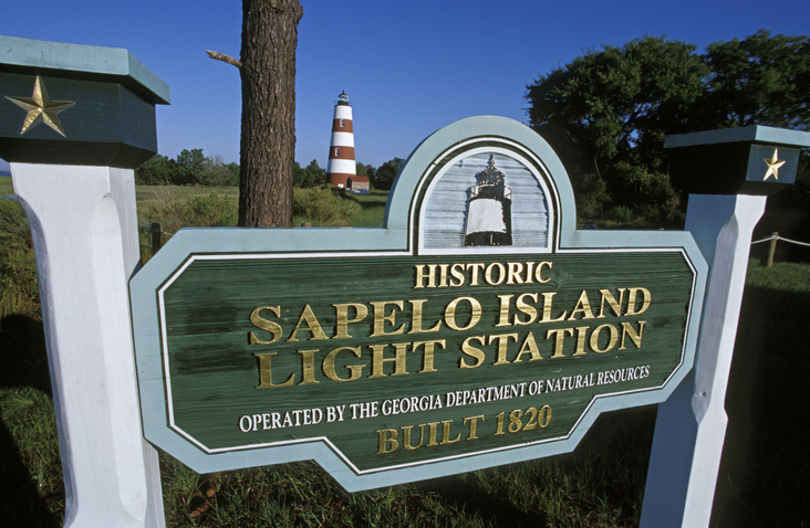 Sapelo Island Lighthouse Sign