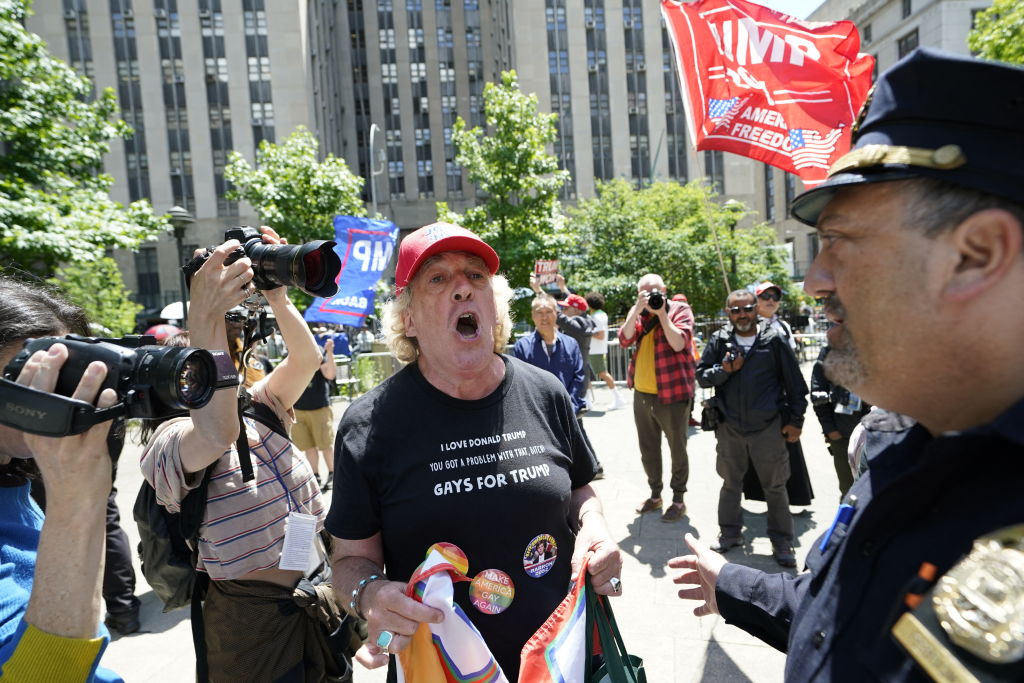 A pro-Trump demonstrator