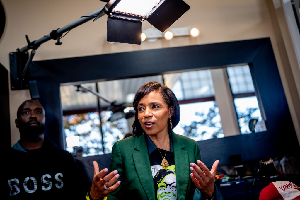 Democratic Candidate Angela Alsobrooks Campaigns For Maryland's Open Senate Seat