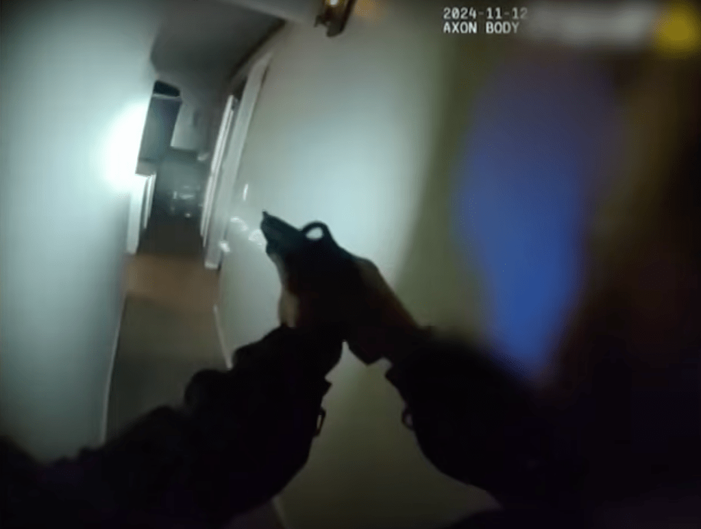 Brandon Durham Las Vegas police bodycam video screenshot