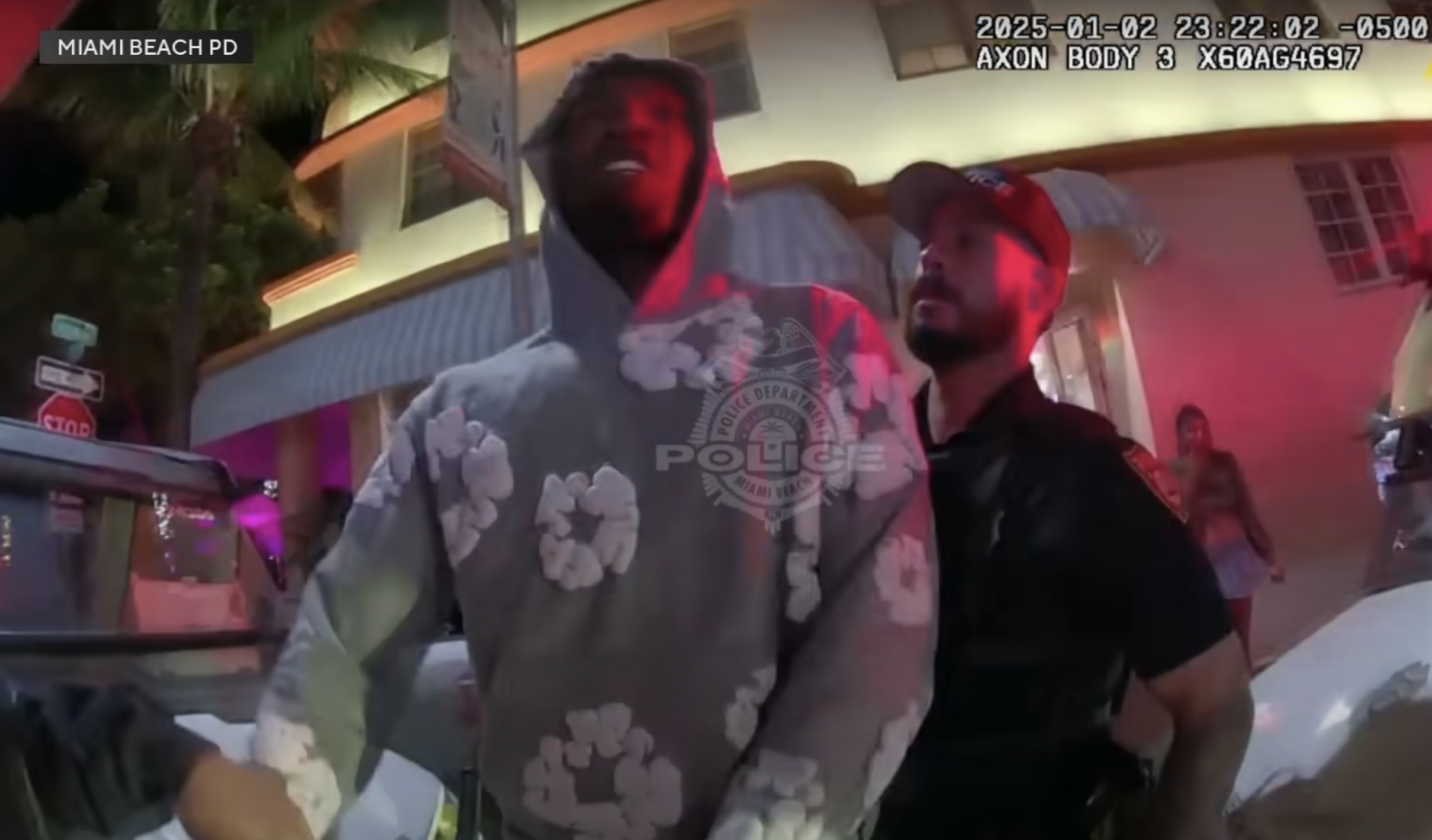 Fred Kerley Miami Beach arrest bodycam video