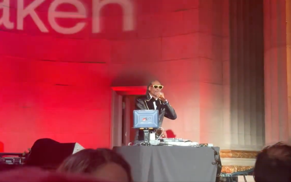 Snoop Dogg performs at the Inaugural Crypto Ball, an event celebrating President Donald Trump's inauguration.