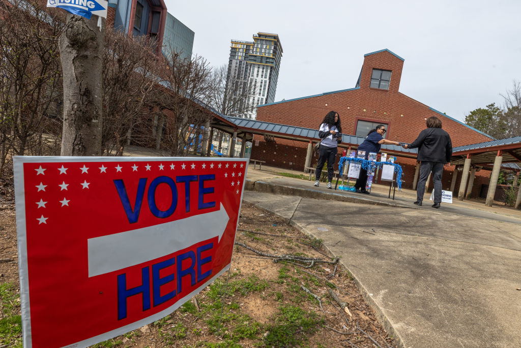 Voters Cast Ballots In States Across The Nation On Super Tuesday