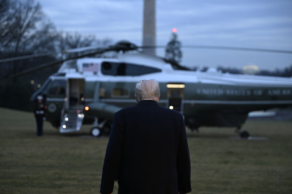 U.S. President Donald Trump departs for Mar-a-Lago, Florida