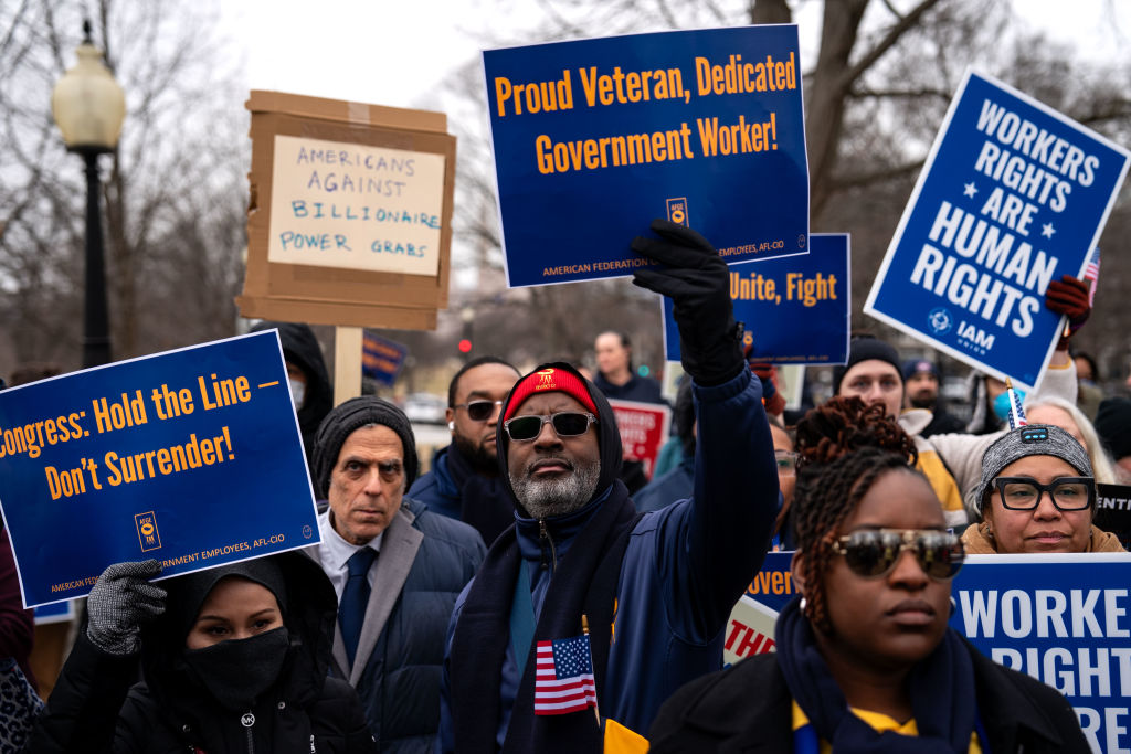 American Federation Of Government Employees Rally To Save The Civil Service