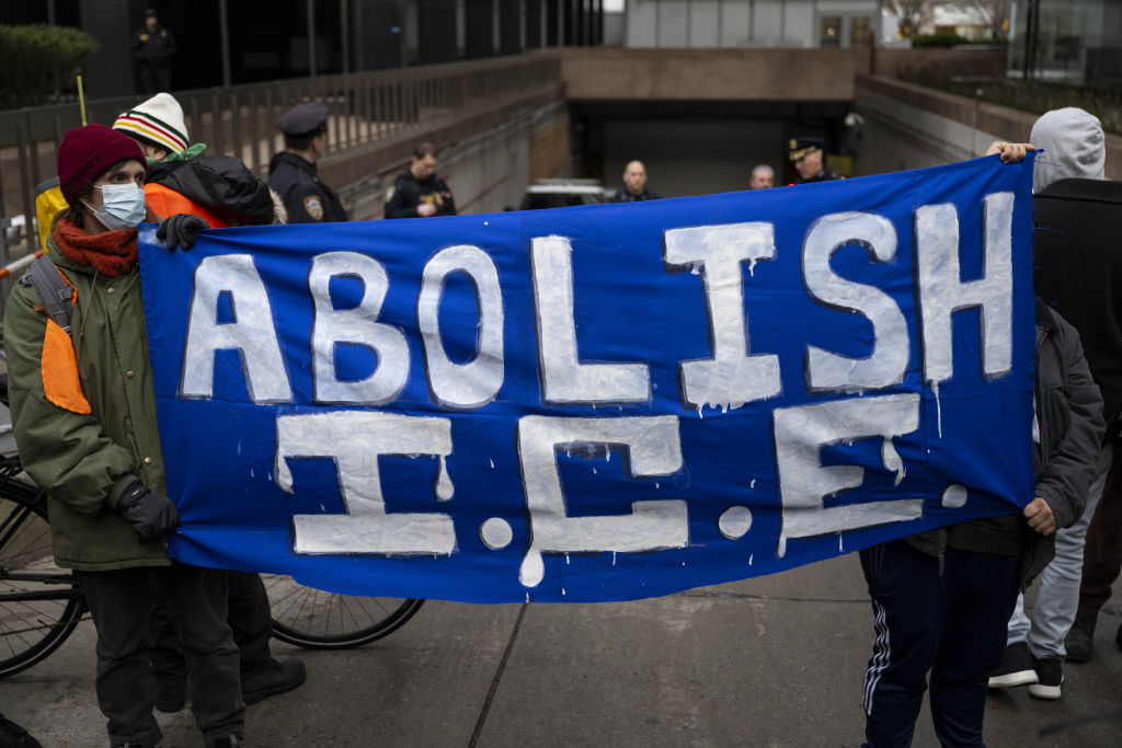 Rally against ICE in New York
