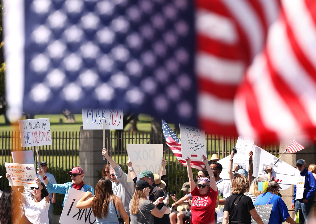 Elon Musk And Trump Protests