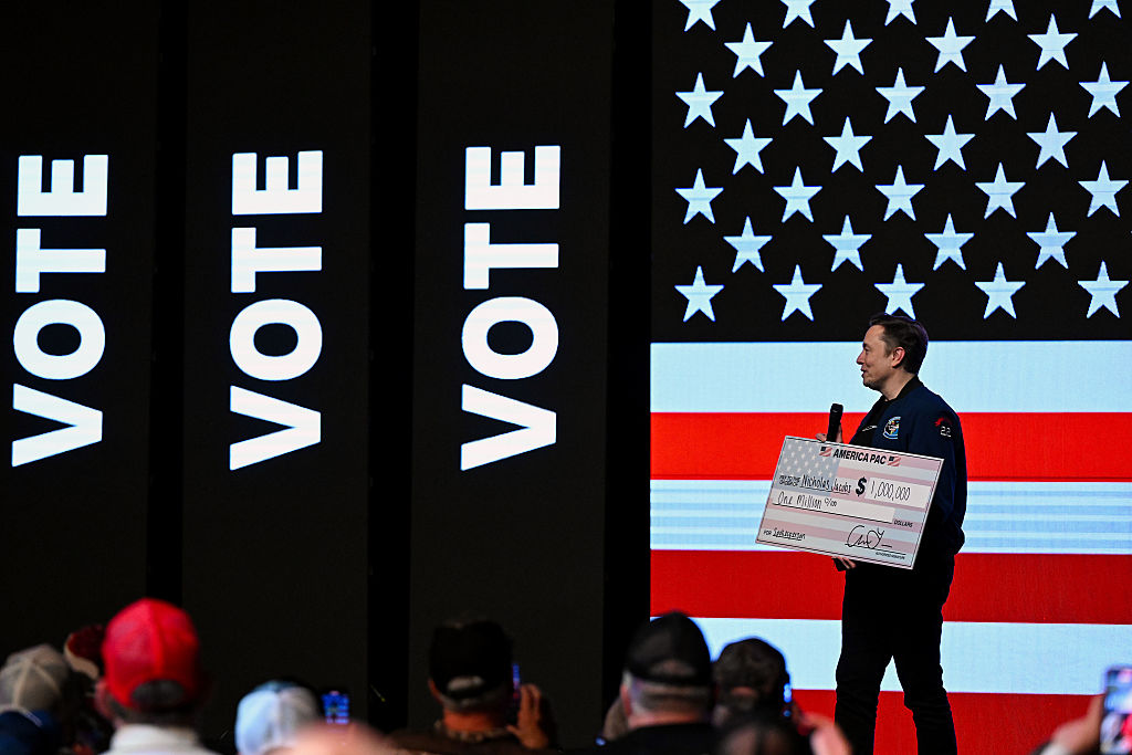 Elon Musk Speaks During A town Hall Event In Green Bay, Wisconsin