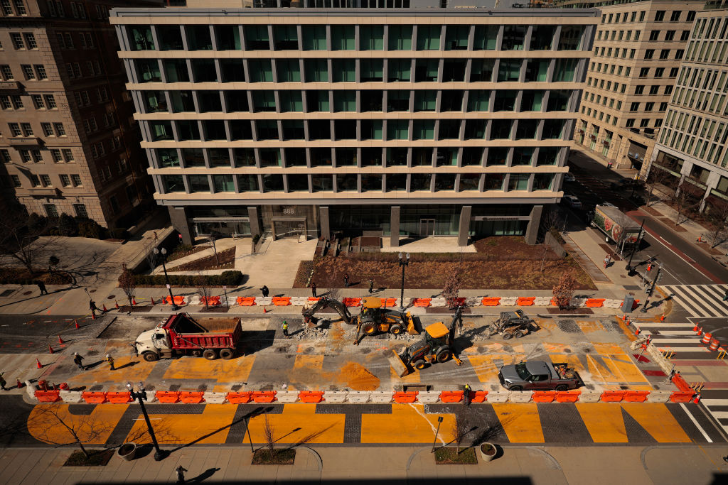 Black Lives Matter Plaza Mural Removal Begins In Washington, D.C.