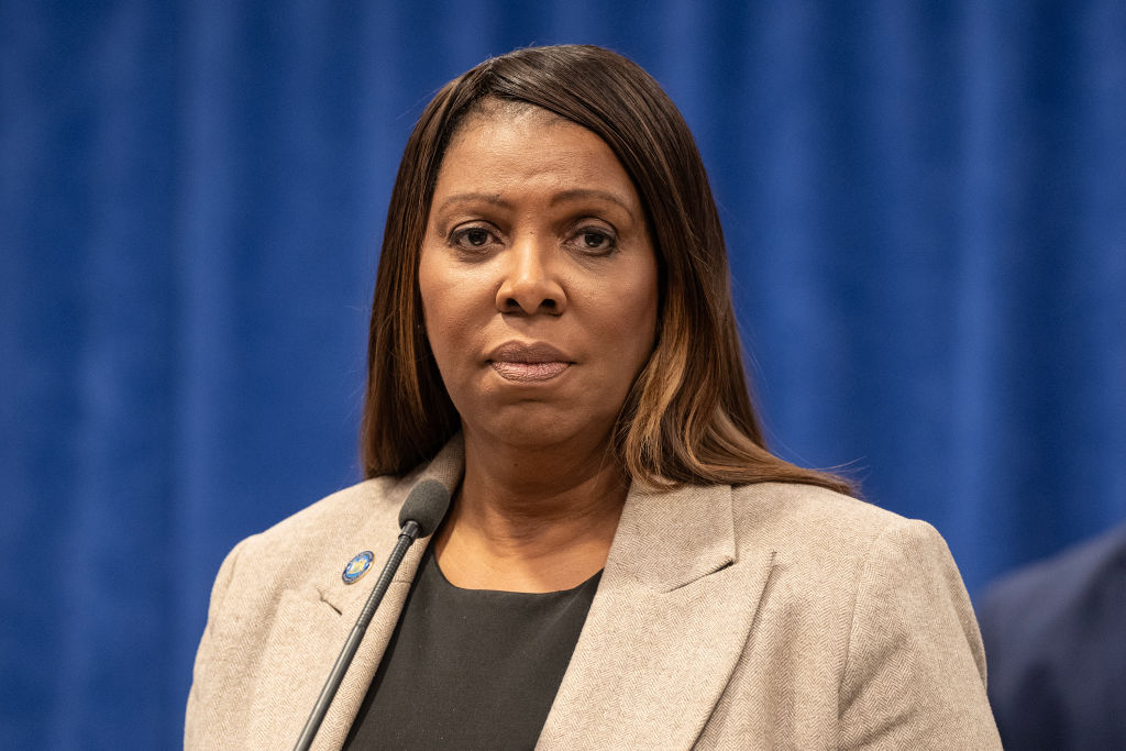 New York State Attorney General Letitia James makes an...