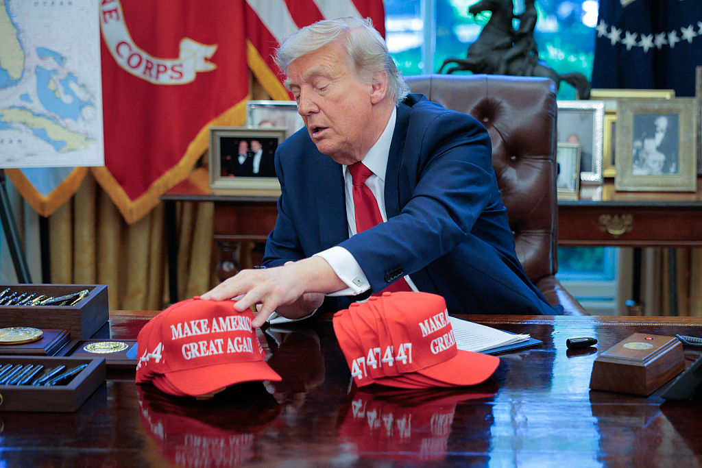 President Trump Signs Executive Orders In The Oval Office