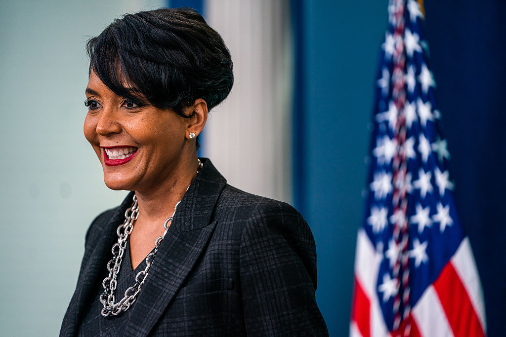 White House Press Secretary Karine Jean-Pierre Senior Adviser to President Biden for Public engagement Keisha Lance Bottoms