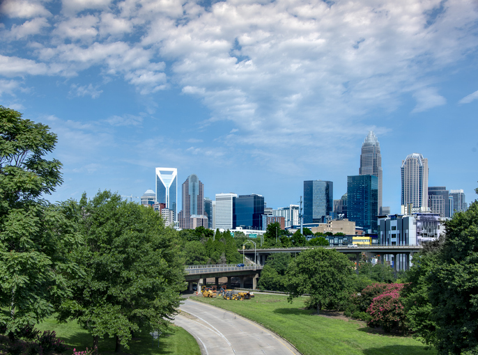 North Carolina, Charlotte Skyline, Innovation Center, entrepreneurs 
