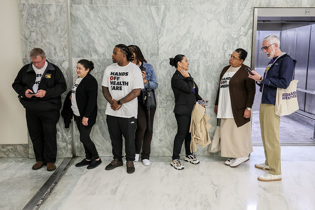 Medicaid Recipients And Health Care Workers Protest During The Energy And Commerce Committee Markup Of Budget Reconciliation Hearing