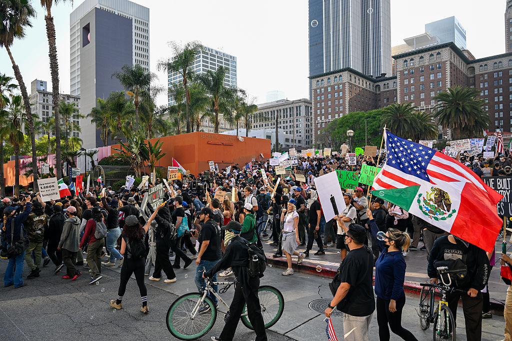 Los Angeles Riots: Massive crowd gather and take streets over immigration raids Los Angeles