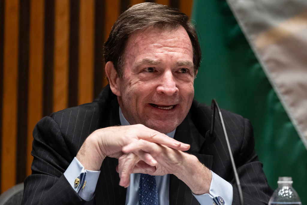 Interim Police Commissioner Thomas Donlon speaks during...