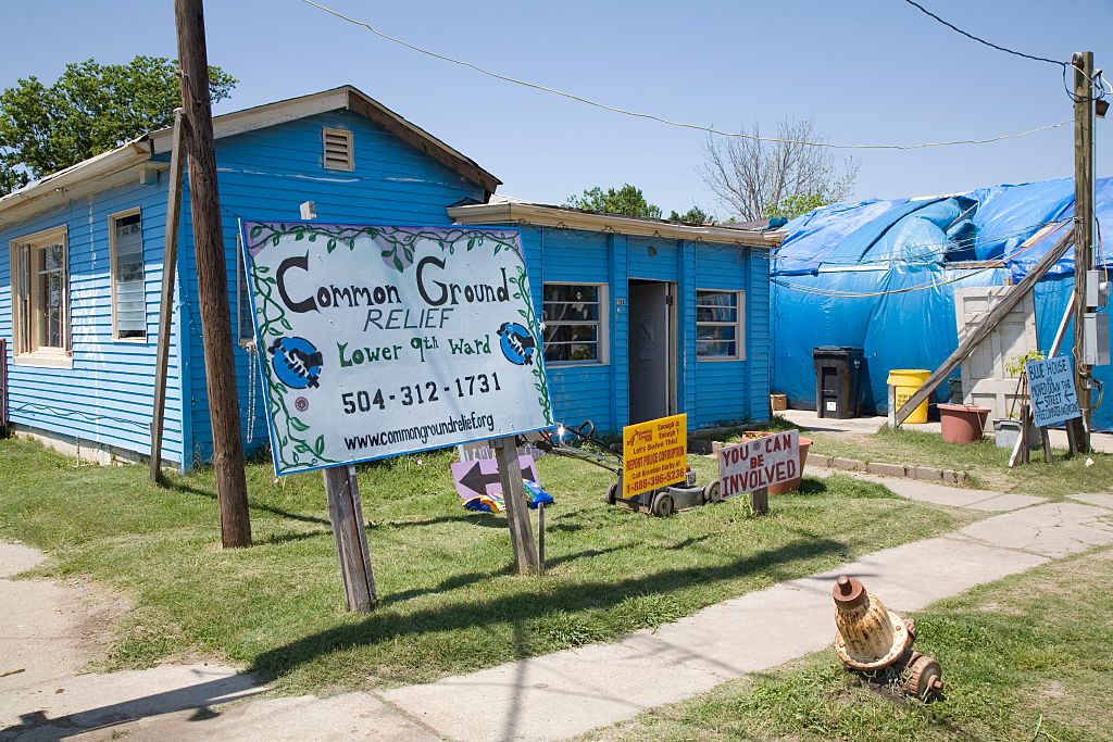 Volunteers Clean Up Lower Ninth Ward After Hurricane Katrina