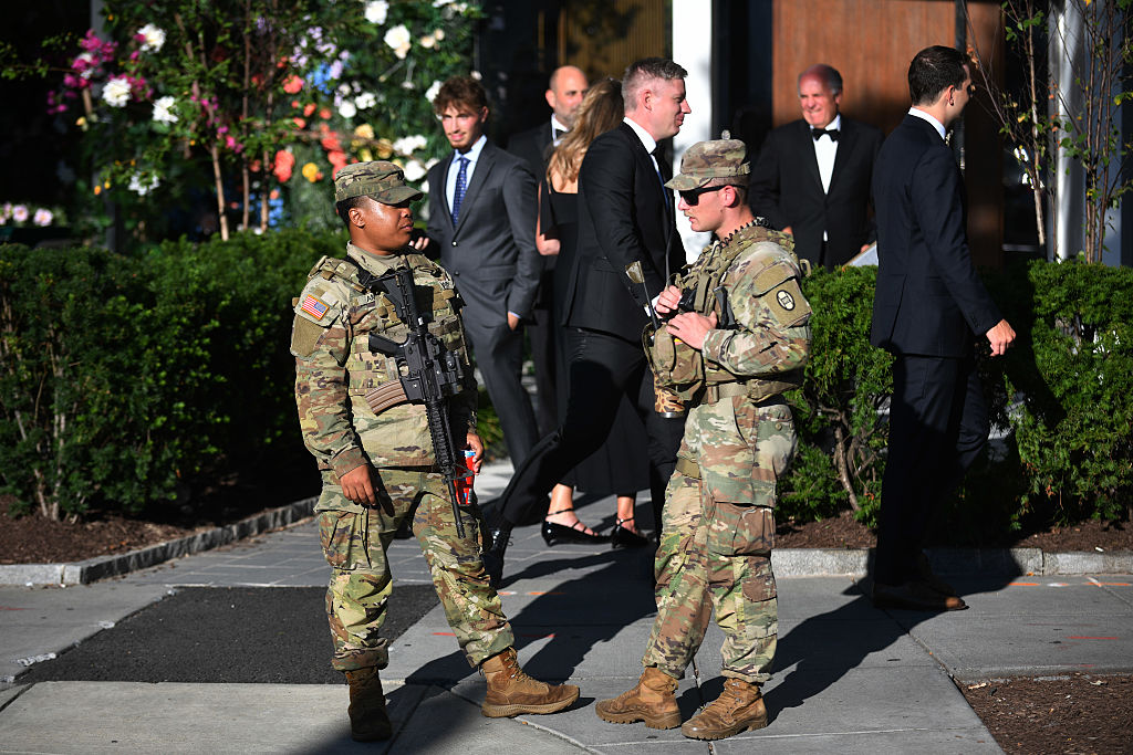 WASHINGTON, D.C. - AUGUST 30: Armed members of the National Gua