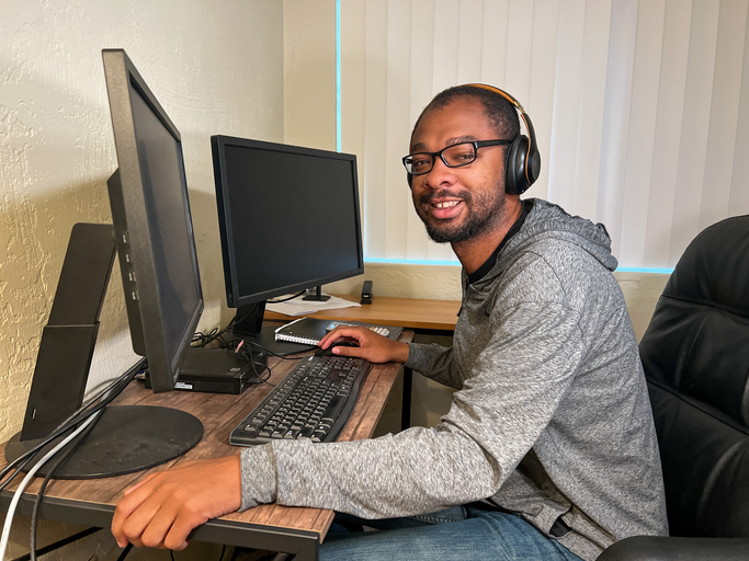 Portrait of an autistic man