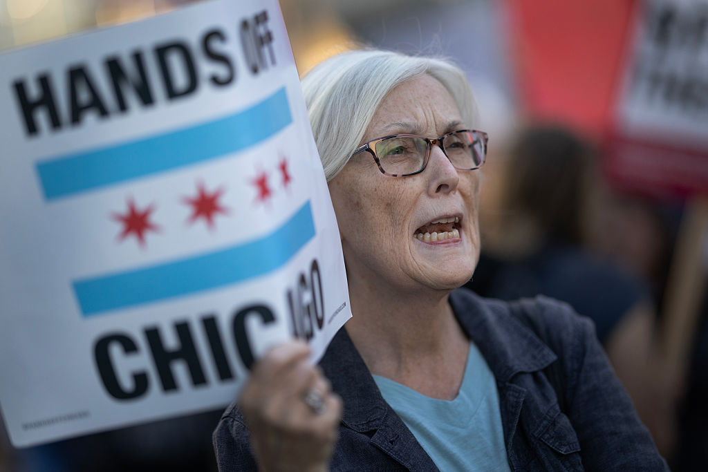 Protestors Rally Against ICE And Federal Troops In Chicago