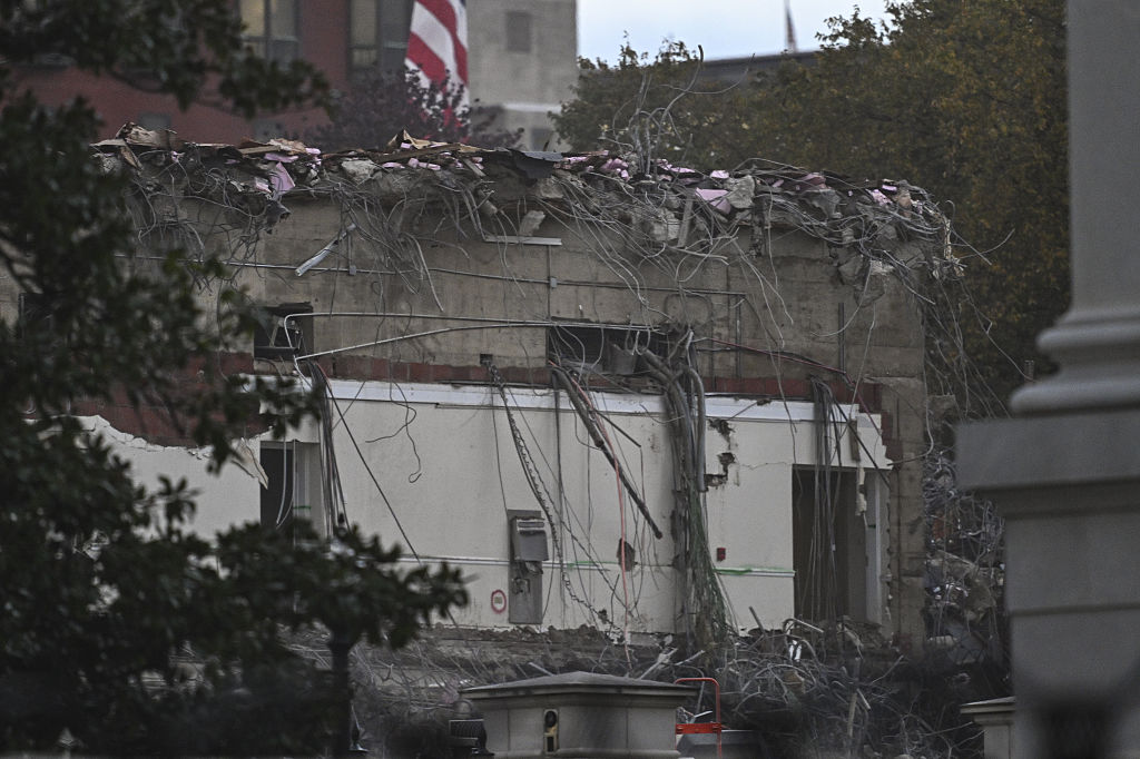 White House East Room Demolition Continues For Trump Ballroom Construction