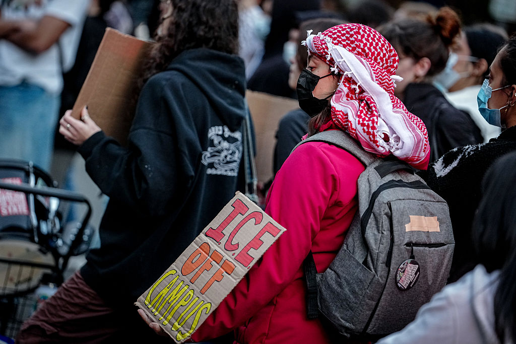 Students protest against ICE