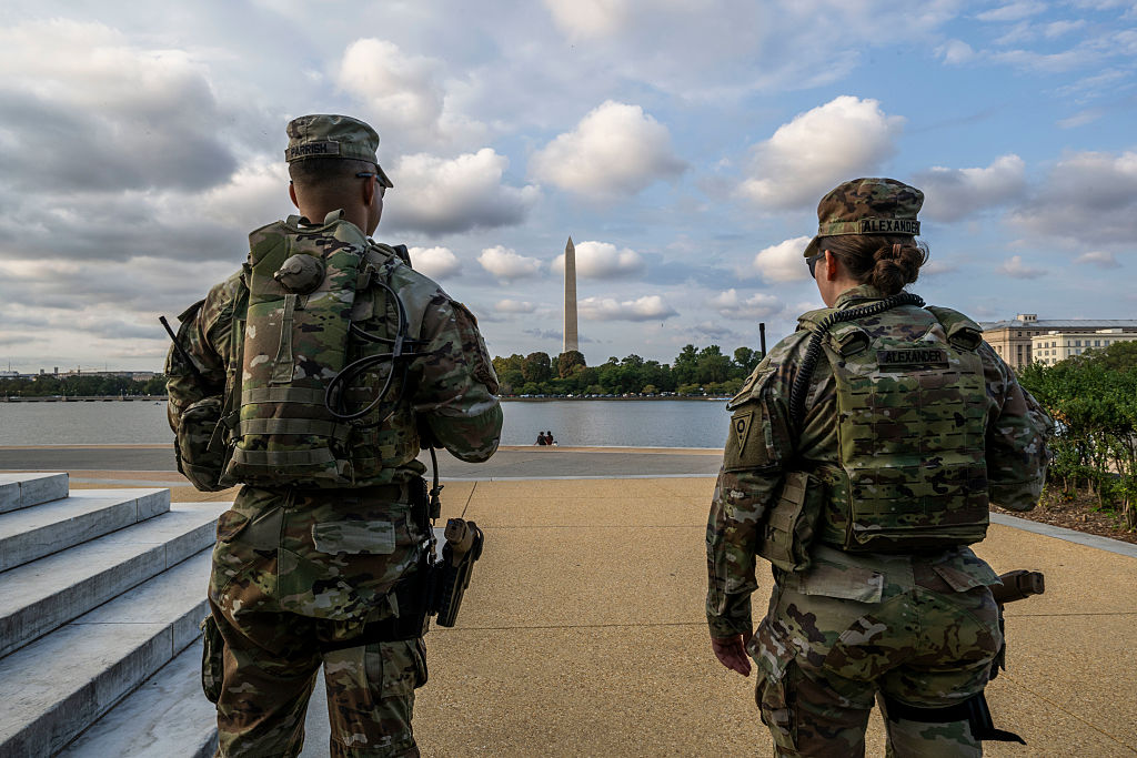 WASHINGTON, DC - SEPTEMBER 20: Members of the Ohio National Gua