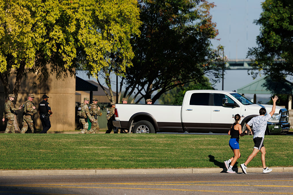 National Guard Troops Patrol In Memphis, Tennessee